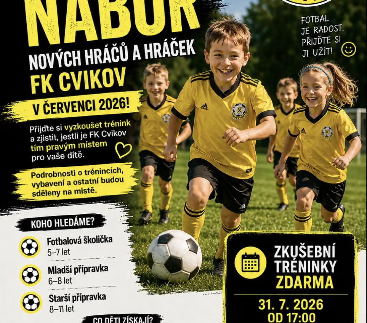 Nábor fotbalových nadějí 2026