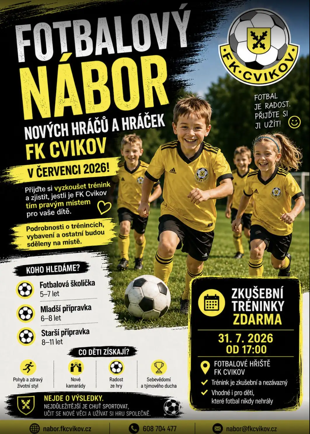 Nábor fotbalových nadějí 2026